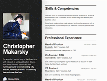 Tablet Screenshot of christophermakarsky.com